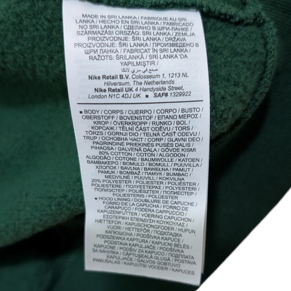 Nike Club Fleece Full-Zip Hoodie & Cargo Joggers Tracksuit Set Sz S (BV2645-341) - Picture 9 of 10